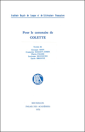 Pour le centenaire de Colette