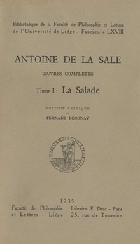 Antoine de La Sale (T. 1) : La salade