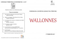 Wallonnes - 3  - 2017  - 3e trimestre 2017