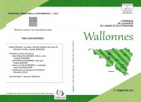 Wallonnes - 1-2015  - 1er trimestre 2015