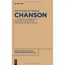 Chanson, son histoire et sa famille dans les dictionnaires de langues française