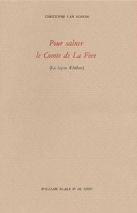 Pour saluer le Comte de La Fère : (La leçon d'Athos)