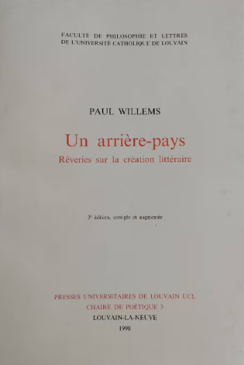 Un arrière pays : Rêveries sur la création littéraire