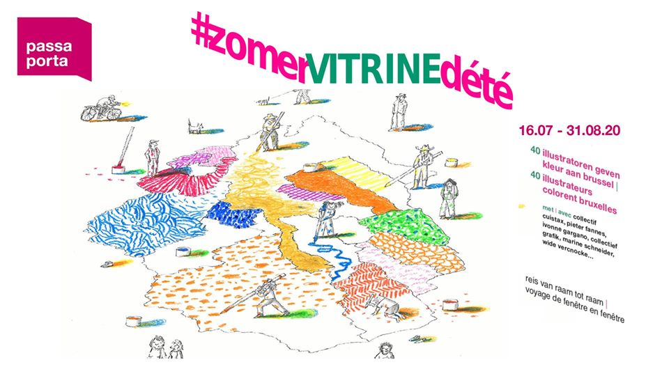 #zomerVITRINEdété : 40 illustrateurs colorent Bruxelles