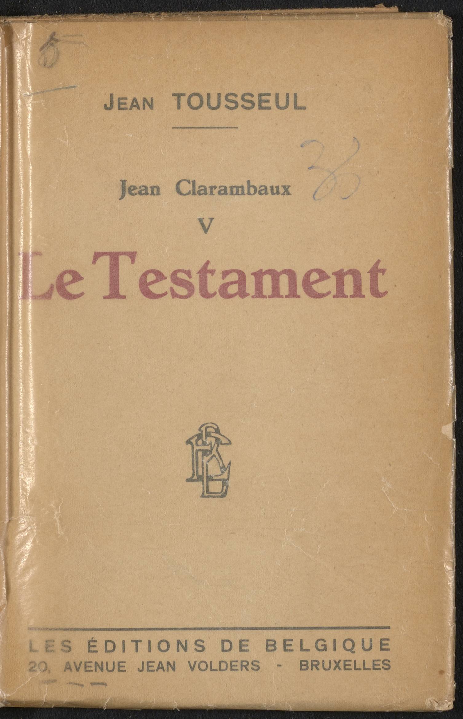 Le testament : Jean Clarambaux V