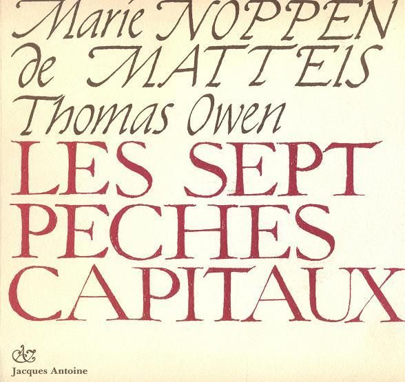 Les sept péchés capitaux