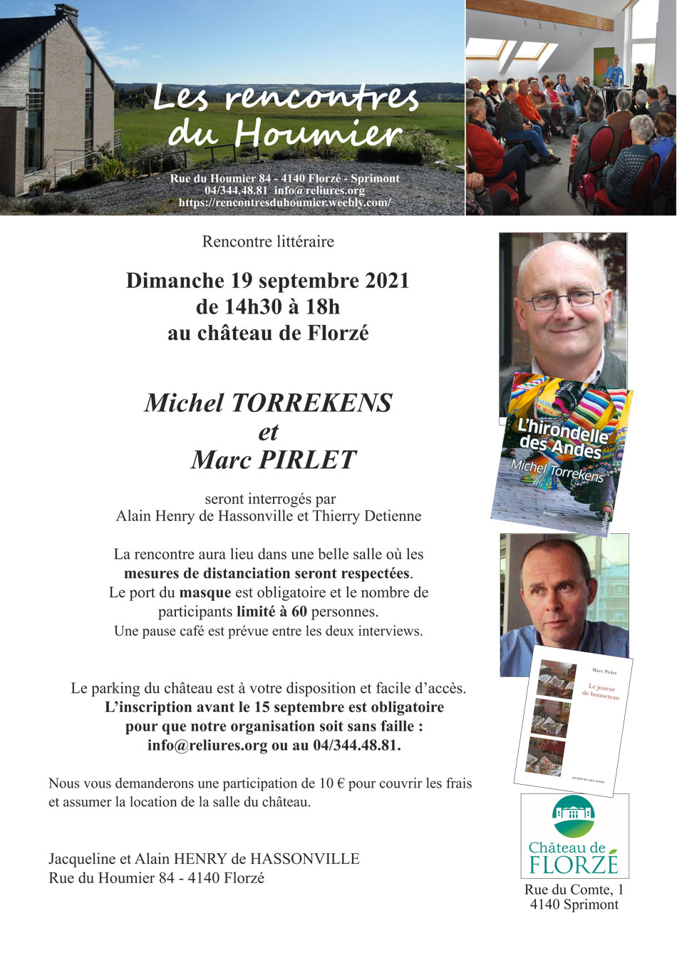 Rencontres du Houmier avec Michel Torrekens et Marc Pirlet