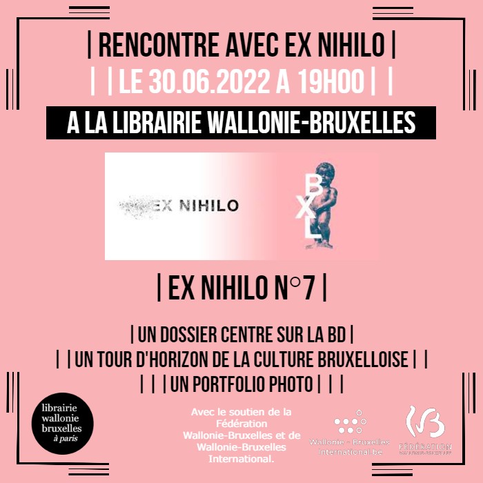 Rencontre avec la revue Ex Nihilo à la Librairie Wallonie-Bruxelles