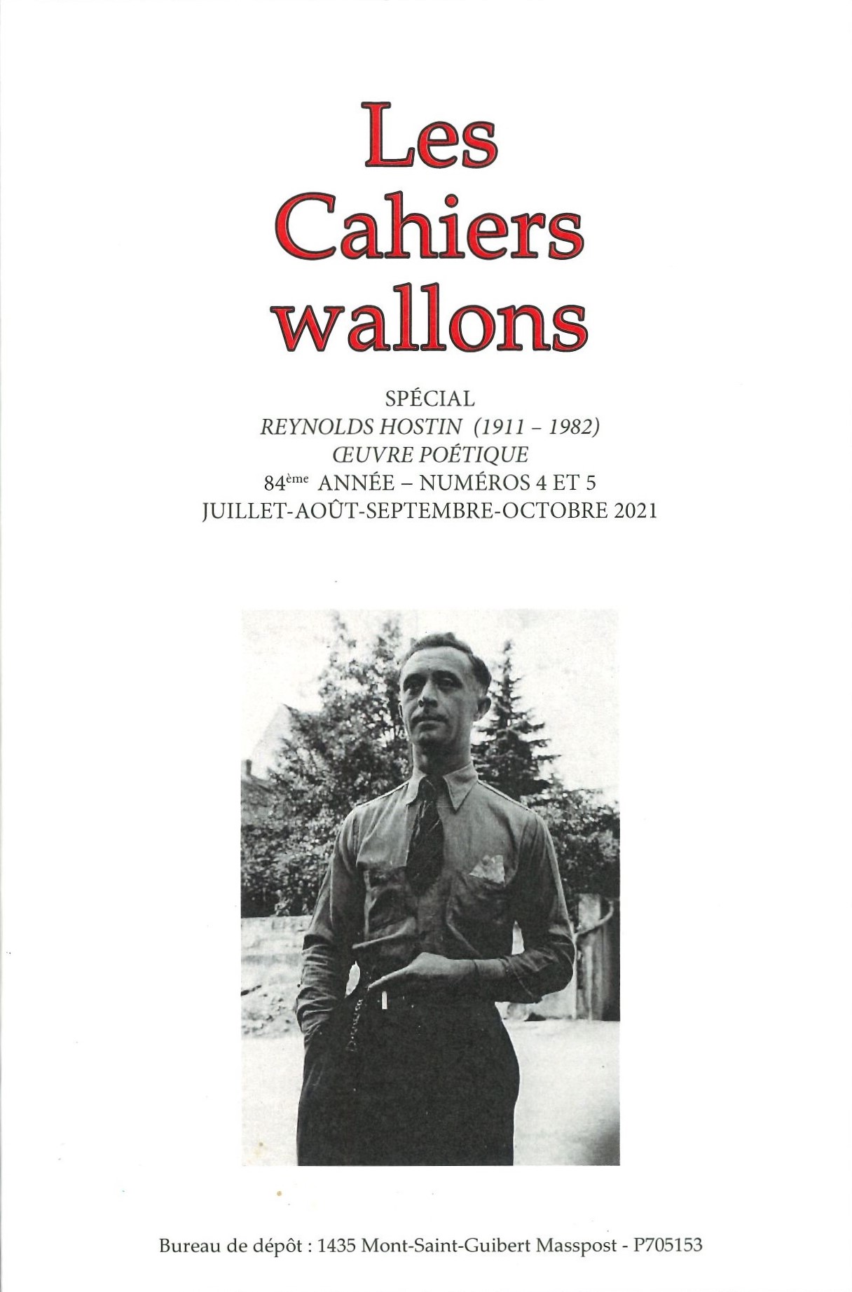 Les cahiers wallons : Spécial Reynolds Hostin (1911 - 1982) - Œuvre poétique