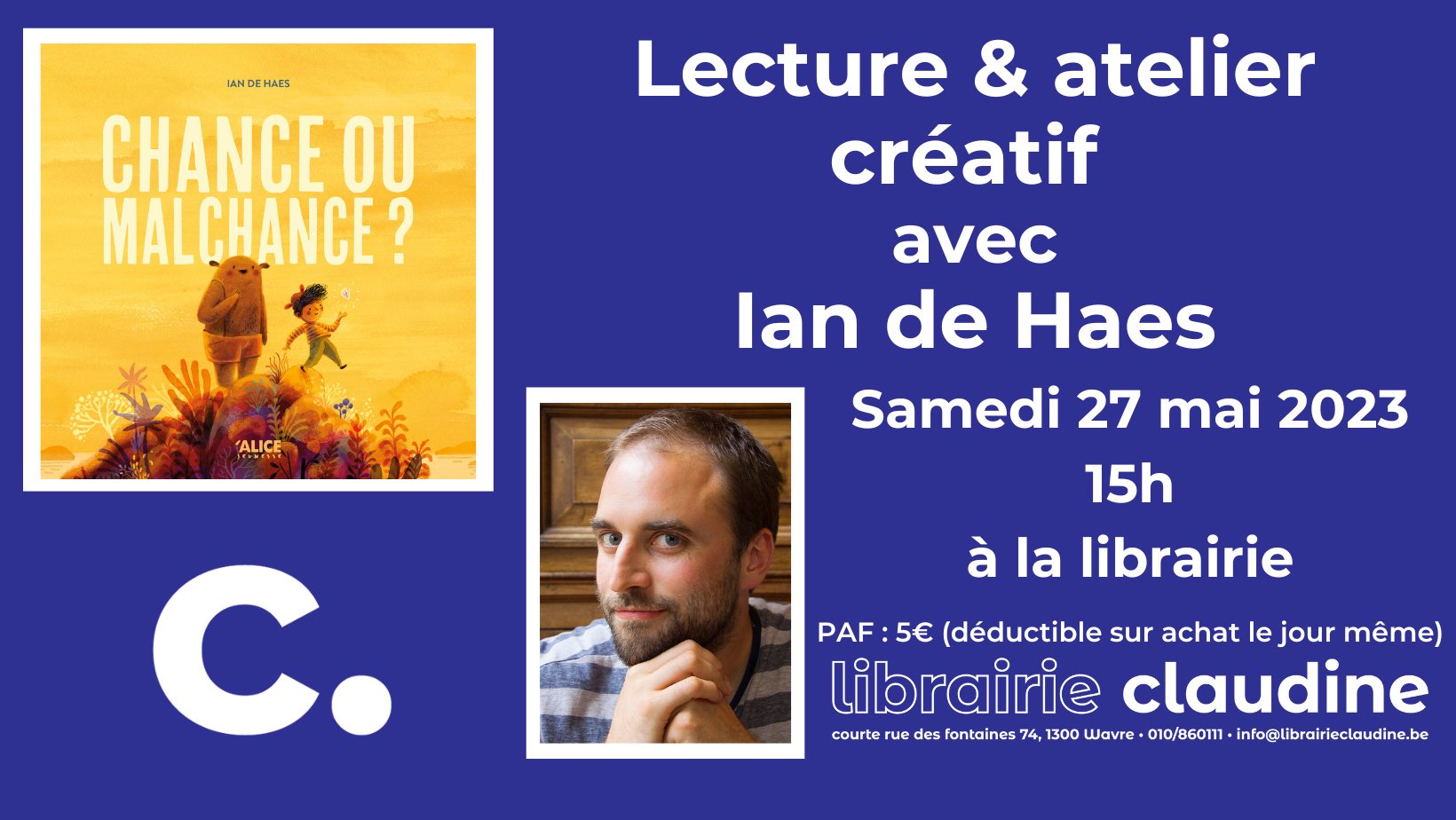 Lecture & atelier créatif - Ian de Haes