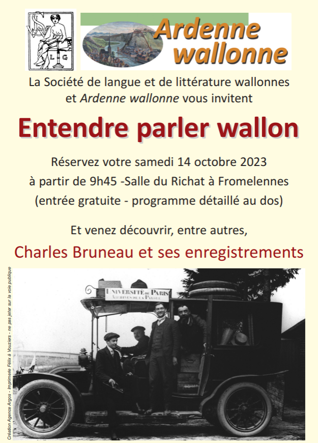 Entendre parler wallon : Colloque sur Charles Bruneau et le wallon dans la région de Givet