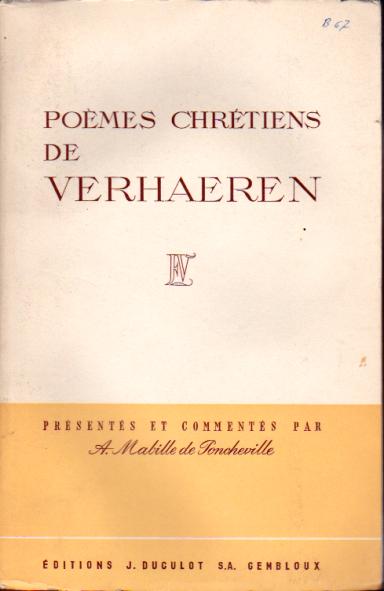 Poèmes chrétiens de Verhaeren