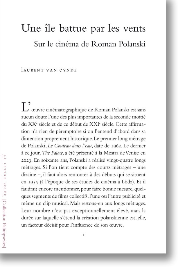 Une île battue par les vents : Sur le cinéma de Roman Polanski