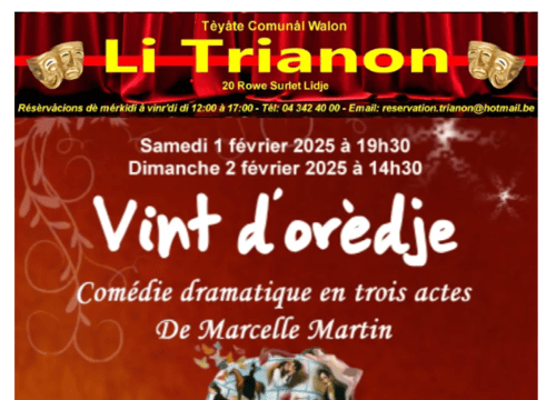 Théâtre wallon : Vint d'orèdje