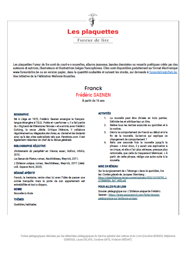 Fiche pédagogique : Franck