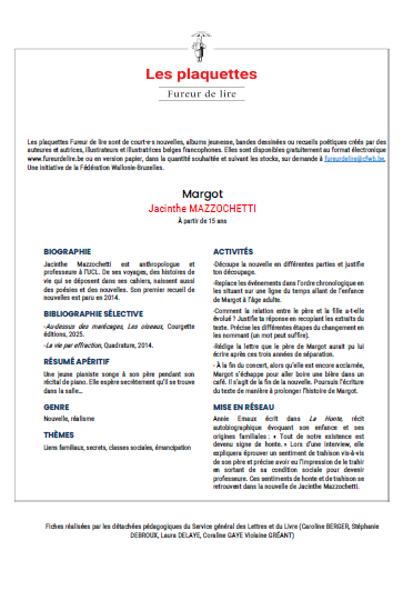 Fiche pédagogique : Margot