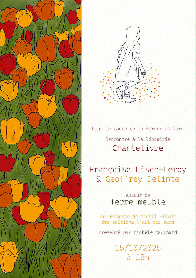 Rencontre avec Françoise Lison-Leroy et Geoffrey Delinte à la librairie Chantelivre