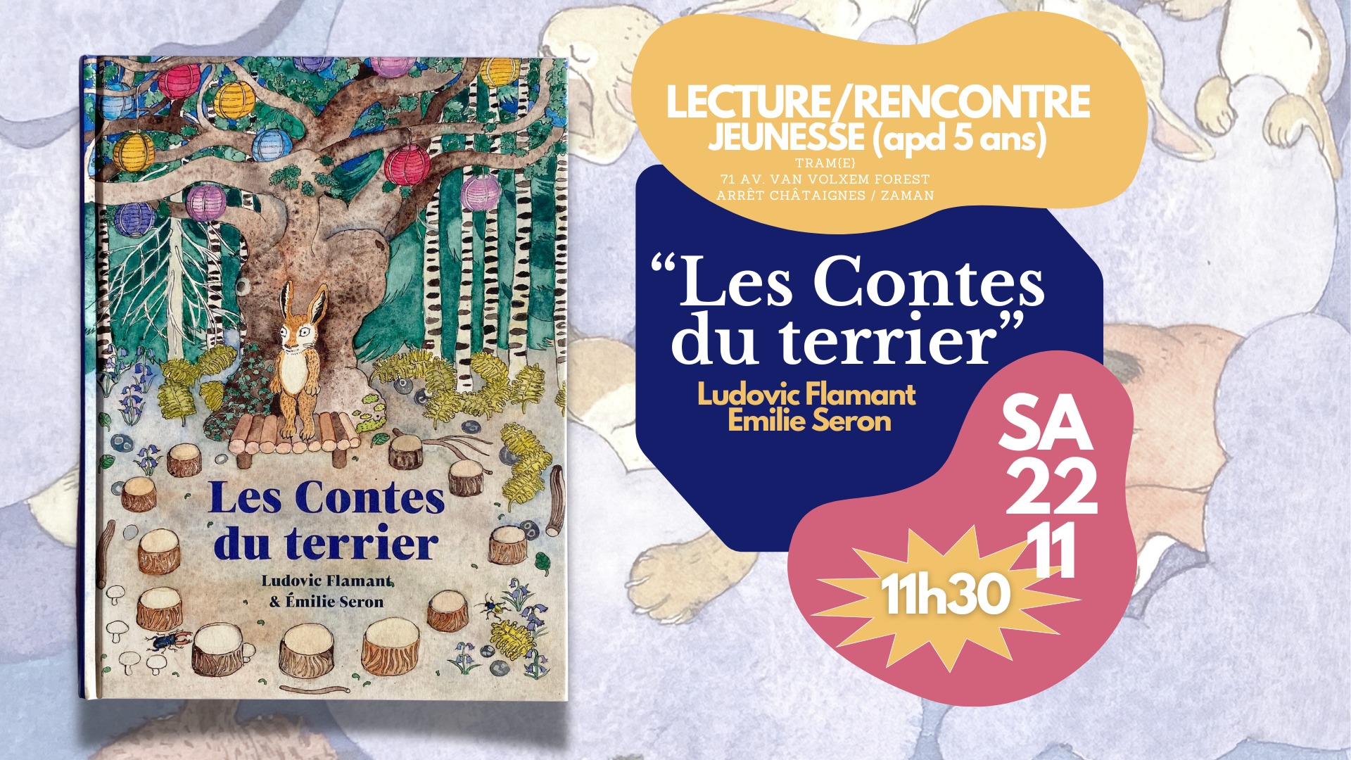 Lecture musicale avec Ludovic Flamant et Émilie Seron autour de leur nouvel album « Les Contes du Terrier »